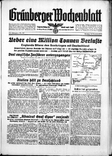 Grünberger Wochenblatt: Zeitung für Stadt und Land, No. 295. ( 18. Dezember 1939)