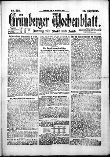 Grünberger Wochenblatt: Zeitung für Stadt und Land, No. 239. (10. Oktober 1920)