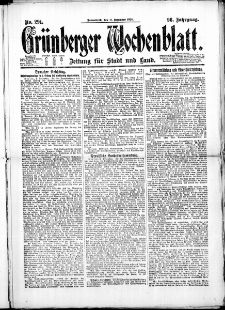 Grünberger Wochenblatt: Zeitung für Stadt und Land, No. 291. (11. Dezember 1920)