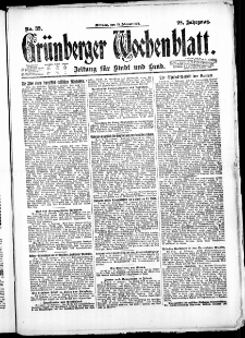 Grünberger Wochenblatt: Zeitung für Stadt und Land, No. 39. (15. Februar 1922)