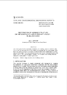 Restoration of a bridge structure on the example of a brick railway viaduct in Zielona Góra