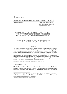 Estimation of the hydraulic width of the subcatchment depending on the degree of detail of the drainage system model