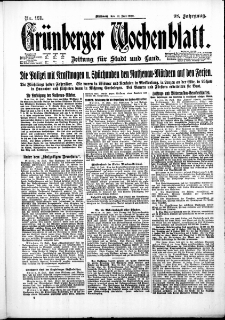 Grünberger Wochenblatt: Zeitung für Stadt und Land, No. 161. (12. Juli 1922)