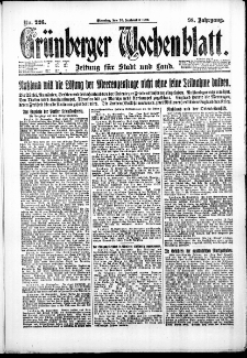 Grünberger Wochenblatt: Zeitung für Stadt und Land, No. 226. (26. September 1922)