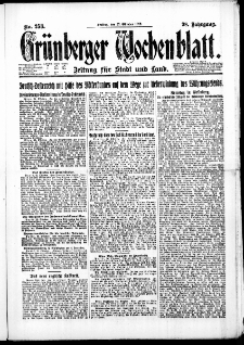 Grünberger Wochenblatt: Zeitung für Stadt und Land, No. 253. (27. Oktober 1922)