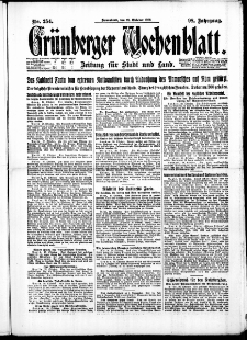 Grünberger Wochenblatt: Zeitung für Stadt und Land, No. 254. (28. Oktober 1922)