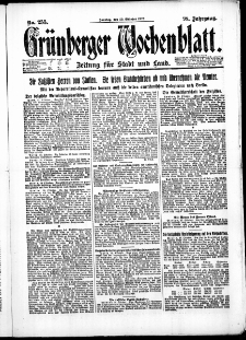 Grünberger Wochenblatt: Zeitung für Stadt und Land, No. 255. (29. Oktober 1922)