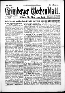Grünberger Wochenblatt: Zeitung für Stadt und Land, No. 288. (8. Dezember 1922)