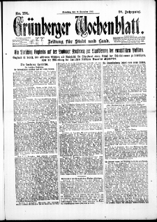 Grünberger Wochenblatt: Zeitung für Stadt und Land, No. 291. (12. Dezember 1922)