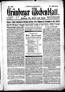 Grünberger Wochenblatt: Zeitung für Stadt und Land, No. 298. (20. Dezember 1922)