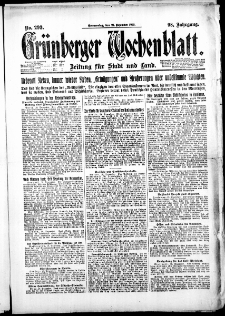 Grünberger Wochenblatt: Zeitung für Stadt und Land, No. 299. (21. Dezember 1922)