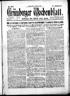 Grünberger Wochenblatt: Zeitung für Stadt und Land, No. 302. (24. Dezember 1922)