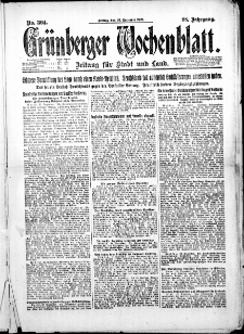 Grünberger Wochenblatt: Zeitung für Stadt und Land, No. 304. (29. Dezember 1922)