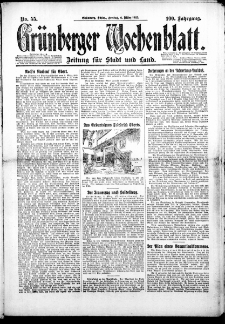 Grünberger Wochenblatt: Zeitung für Stadt und Land, Nr. 55. (6. März 1925)