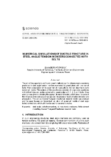 Numerical simulations of ductile fracture in steel angle tension members connected with bolts