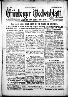 Grünberger Wochenblatt: Zeitung für Stadt und Land, Nr. 231. (2. Oktober 1925)