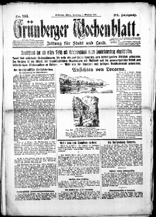 Grünberger Wochenblatt: Zeitung für Stadt und Land, Nr. 233. (4. Oktober 1925)