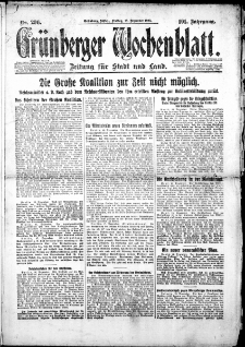 Grünberger Wochenblatt: Zeitung für Stadt und Land, Nr. 296. (18. Dezember 1925)