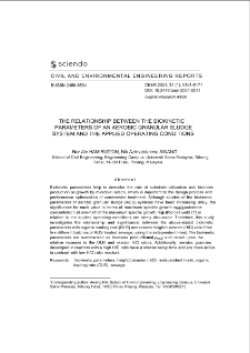 The Relationship Between the Biokinetic Parameters of an Aerobic Granular Sludge System and the Applied Operating Conditions