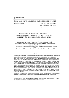 Assesment of the Impact of Habitat Conditions and Land use on the Floristic Diversity of Selected Rush Communities