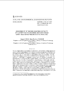 Assessment of Seismic Bearing Capacity of a Strip Footing Resting on Reinforced Earth Bed using Pseudo-Static Analysis