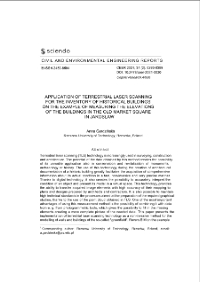 Application of Terrestrial Laser Scanning for the Inventory of Historical Buildings on the Example of Measuring the Elevations of the Buildings in the Old Market Square in Jarosław