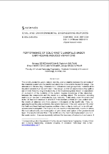 Performance of Solid Waste Landfills Under Earthquake-Induced Vibrations