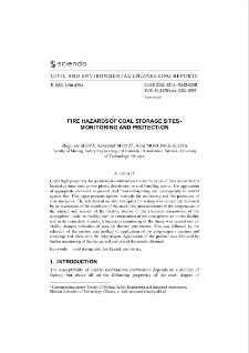 Fire Hazards of Coal Storage Sites - Monitoring and Protection
