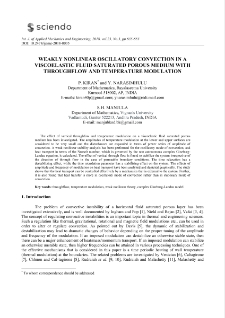 Weakly nonlinear oscillatory convection in a viscoelastic fluid saturated porous medium with throughflow and temperature modulation