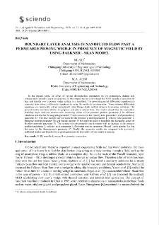Boundary layer analysis in nanofluid flow past a permeable moving wedge in presence of magnetic field by using falkner - skan model