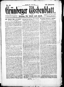 Grünberger Wochenblatt: Zeitung für Stadt und Land, No. 46. (1. April 1924)