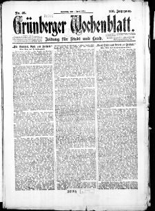 Grünberger Wochenblatt: Zeitung für Stadt und Land, No. 46. (1. April 1924)