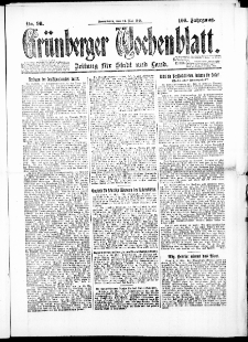 Grünberger Wochenblatt: Zeitung für Stadt und Land, No. 90. (24. Mai 1924)