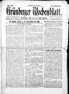 Grünberger Wochenblatt: Zeitung für Stadt und Land, No. 134. (17. Juli 1924)