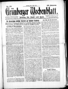 Grünberger Wochenblatt: Zeitung für Stadt und Land, No. 143. (27. Juli 1924)