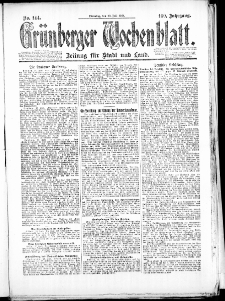 Grünberger Wochenblatt: Zeitung für Stadt und Land, No. 144. (29. Juli 1924)