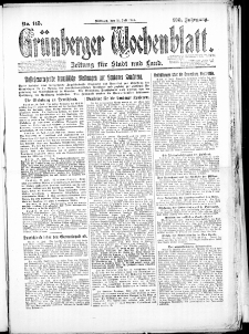 Grünberger Wochenblatt: Zeitung für Stadt und Land, No. 145. (30. Juli 1924)