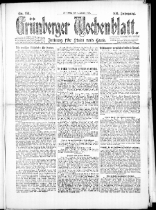 Grünberger Wochenblatt: Zeitung für Stadt und Land, No. 151. (6. August 1924)