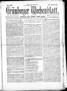 Grünberger Wochenblatt: Zeitung für Stadt und Land, No. 153. (8. August 1924)