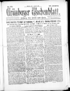 Grünberger Wochenblatt: Zeitung für Stadt und Land, No. 155. (10. August 1924)