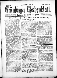 Grünberger Wochenblatt: Zeitung für Stadt und Land, No. 199. (1. Oktober 1924)