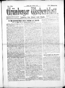 Grünberger Wochenblatt: Zeitung für Stadt und Land, No. 201. (3. Oktober 1924)