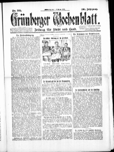 Grünberger Wochenblatt: Zeitung für Stadt und Land, No. 205. (8. Oktober 1924)