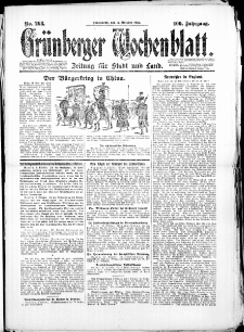Grünberger Wochenblatt: Zeitung für Stadt und Land, No. 208. (11. Oktober 1924)