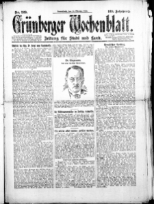 Grünberger Wochenblatt: Zeitung für Stadt und Land, No. 220. (25. Oktober 1924)