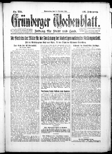 Grünberger Wochenblatt: Zeitung für Stadt und Land, No. 224. (30. Oktober 1924)