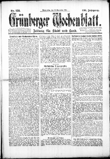 Grünberger Wochenblatt: Zeitung für Stadt und Land, No. 236. (13. November 1924)