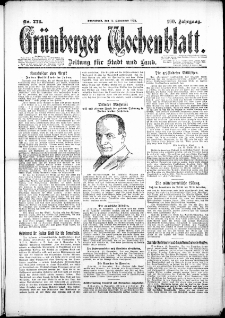 Grünberger Wochenblatt: Zeitung für Stadt und Land, No. 238. (15. November 1924)