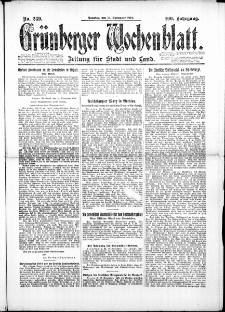 Grünberger Wochenblatt: Zeitung für Stadt und Land, No. 239. (16. November 1924)