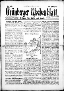 Grünberger Wochenblatt: Zeitung für Stadt und Land, No. 242. (21. November 1924)